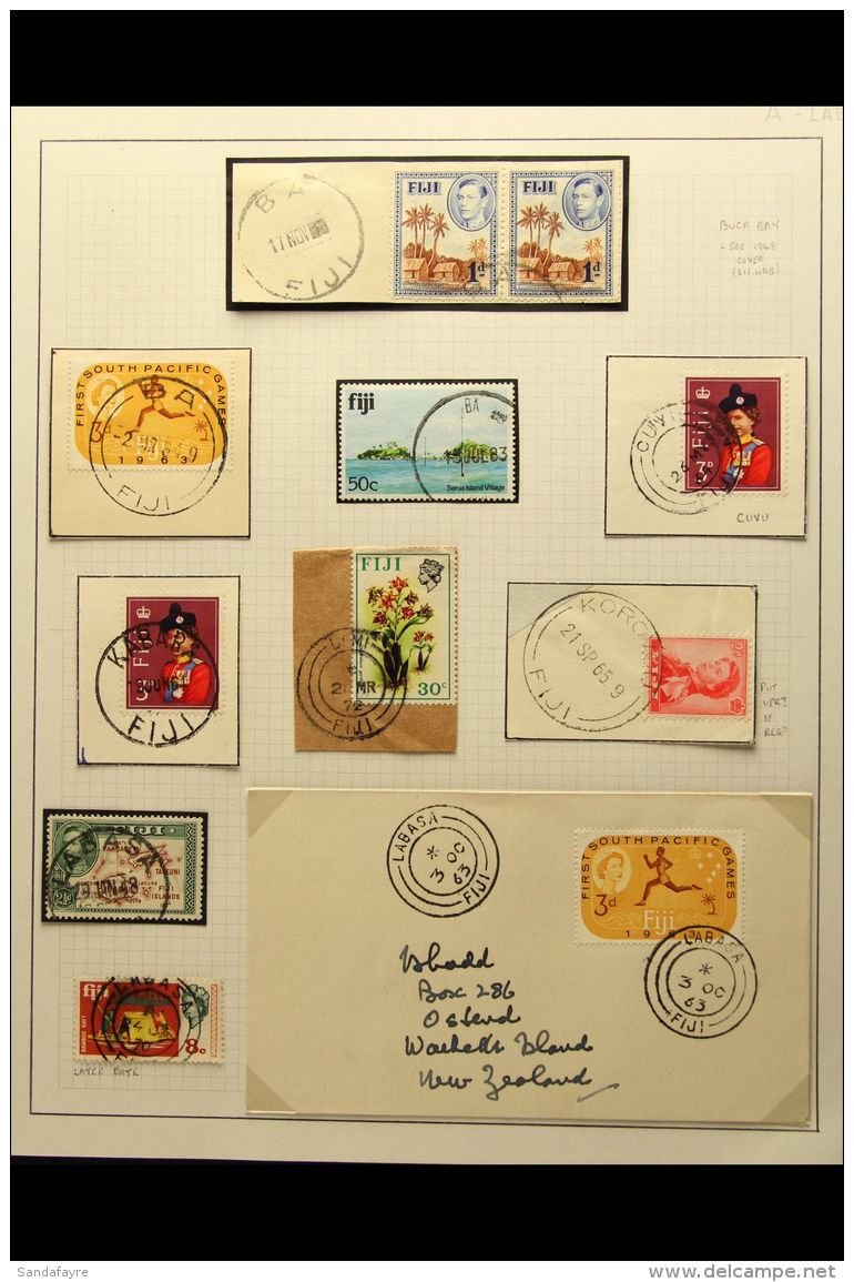 POSTMARKS COLLECTION A Lovely Assembly Mostly Of KGVI And QEII Issues Displayed On Album Pages Featuring Very Fine... - Fidji (...-1970)