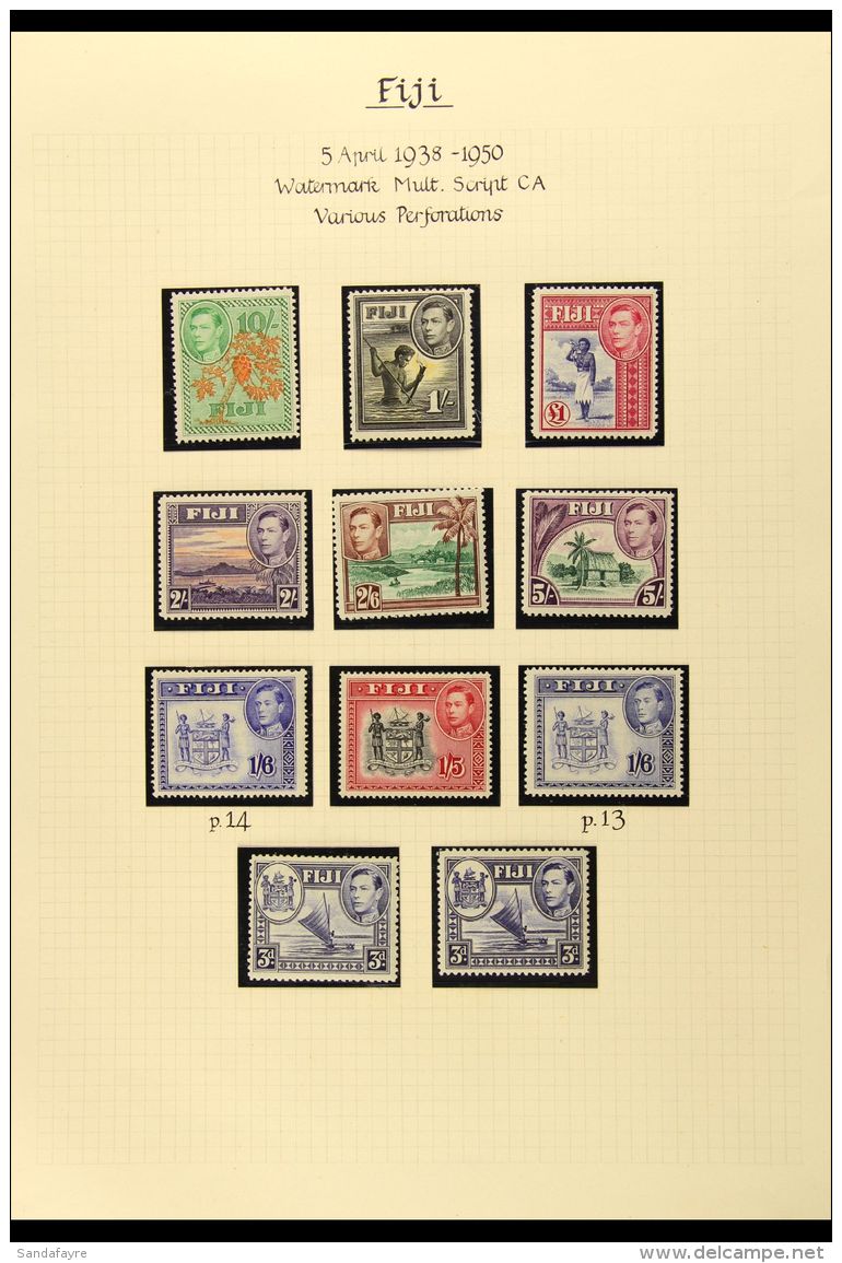 1937-1970 COMPLETE VERY FINE MINT &amp; NHM COLLECTION In Hingeless Mounts On Leaves, All Different, From 1959... - Fiji (...-1970)