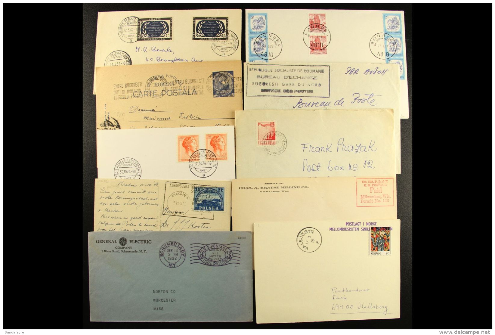 RAILWAY COVERS 1873-1989 Interesting Group Of Covers &amp; Cards Showing Various Railway &amp; TPO Postmarks From... - Otros & Sin Clasificación