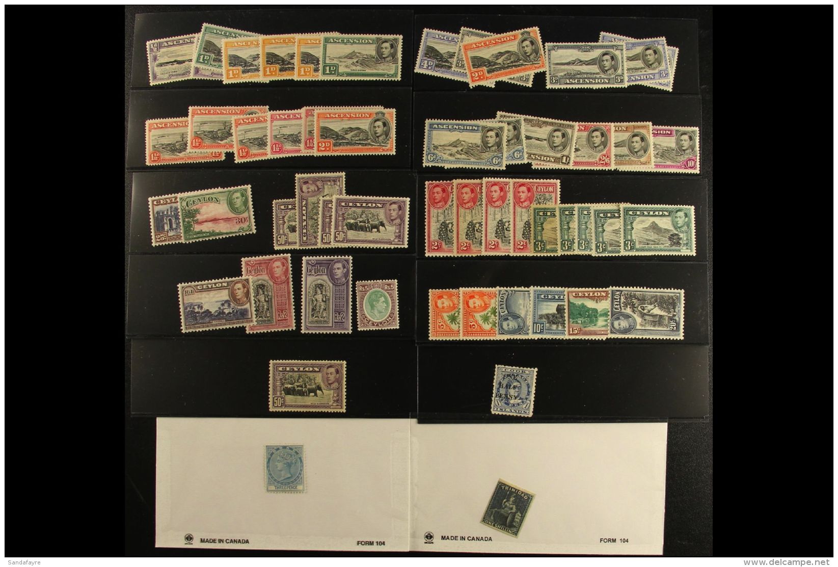 COMMONWEALTH BITS &amp; PIECES. A Selection Of Stamps On Stock Cards &amp; Small Dealer Pages, All Fresh And... - Autres & Non Classés