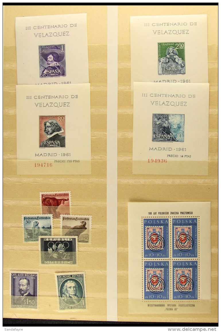 EUROPEAN COUNTRIES Mostly 1950's - 1960's NEVER HINGED MINT Issues With Many Complete Sets In Two Stockbooks,... - Autres & Non Classés