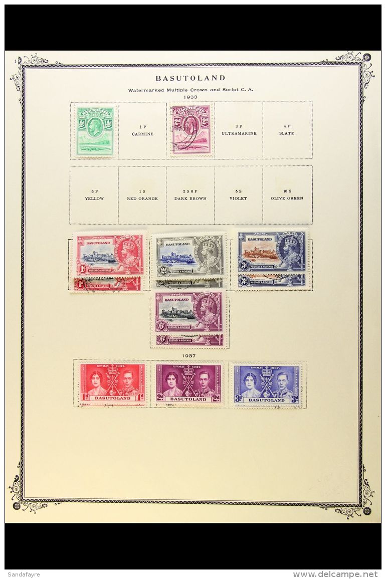 BRITISH COMMONWEALTH 1876-1968 Selected Countries Mint &amp; Used Collection On Pages, Inc Basutoland 1935 Jubilee... - Autres & Non Classés