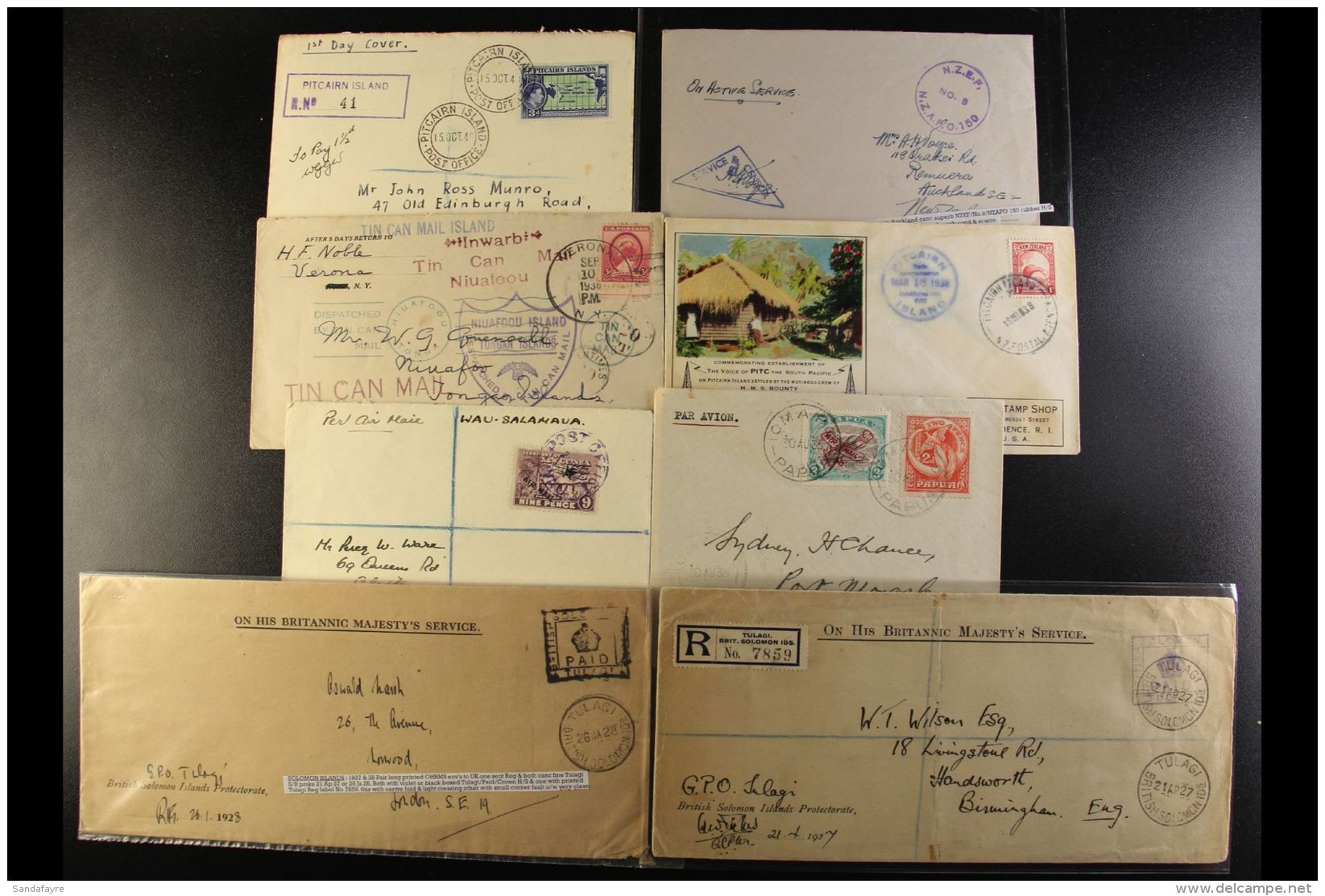 PACIFIC AREA COVERS COLLECTION 1927-79 Interesting Collection Of Covers, Includes Solomon Islands 1927-28 Two... - Other & Unclassified