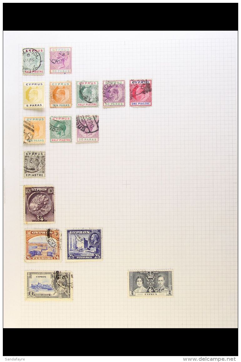 BRITISH EUROPE 1880's-1980's Mint &amp; Used Chiefly All Different Collection On Leaves, Inc Cyprus, Gibraltar,... - Other & Unclassified