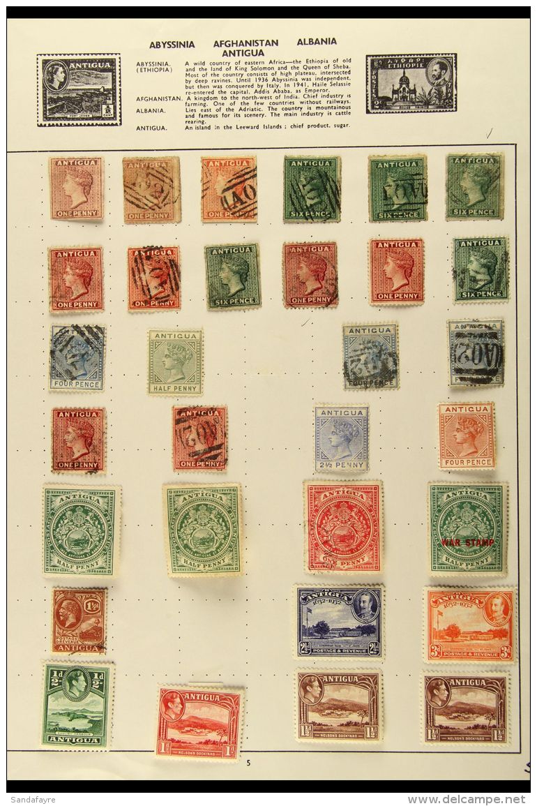 LEEWARD ISLANDS QV To 1960's Mint And Used Collection On Album Pages. Mostly All Different &amp; Including Antigua... - Other & Unclassified