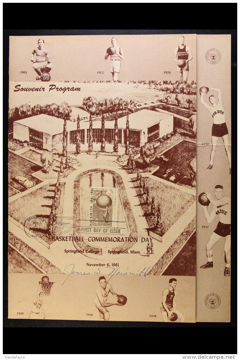 BASKETBALL A 1961 Basketball Commemoration Day Souvenir Programme From Springfield College (Massachusetts),... - Ohne Zuordnung