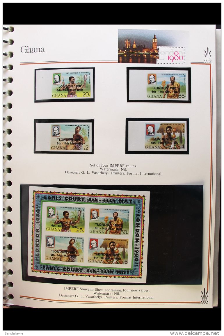 EXHIBITIONS 1980 LONDON INTERNATIONAL STAMP EXHIBITION Never Hinged Mint Collection On Special Pages In An Album,... - Zonder Classificatie