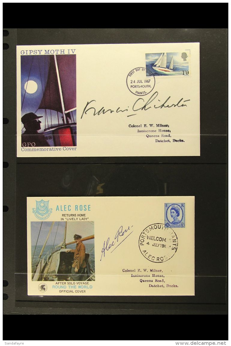 NAUTICAL SIGNED COVERS 1967-70. An Attractive Group Of Five GB Covers Bearing Signatures Of Francis Chichester,... - Ohne Zuordnung