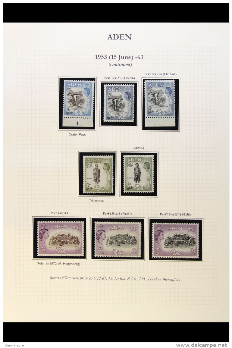 1953-65 COMPLETE MINT/NHM COLLECTION Neatly Presented In Mounts On Album Pages. Includes A Complete Run, SG 47/86... - Aden (1854-1963)