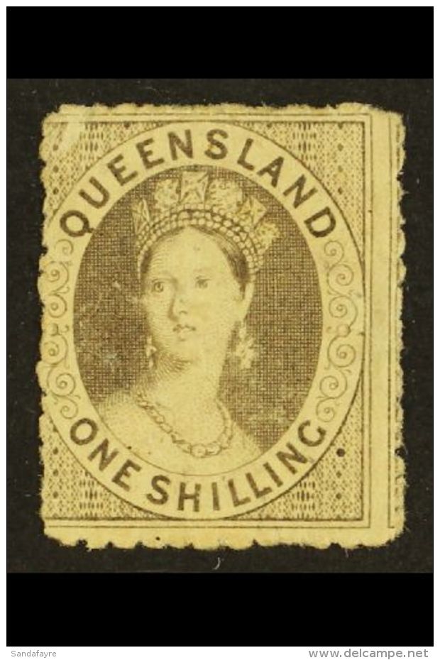 QUEENSLAND 1862-7 1s Grey, No Watermark, Perf.13, SG 29, Mint, Cat.&pound;350 For More Images, Please Visit... - Other & Unclassified