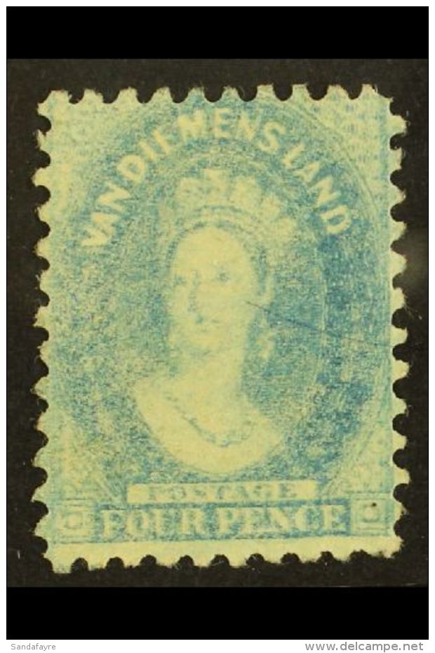 TASMANIA 1863-71 4d Pale Blue Perf 10, SG 62, Very Fine Unused No Gum. Attractive, Original Example, Cat... - Other & Unclassified