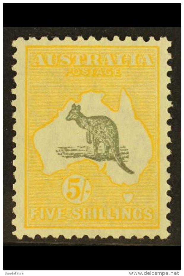 1929-30 5s Grey &amp; Yellow Roo, SG 111, Very Fine Mint, Good Centering, Lovely Fresh Colour. For More Images,... - Other & Unclassified