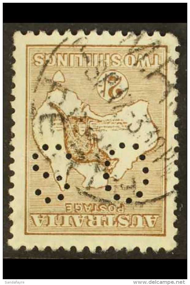 OFFICIAL 1915-28 2s Brown With WATERMARK INVERTED Variety, SG O49w, Fine Cds Used, Nice Centering, Small Pale Spot... - Other & Unclassified