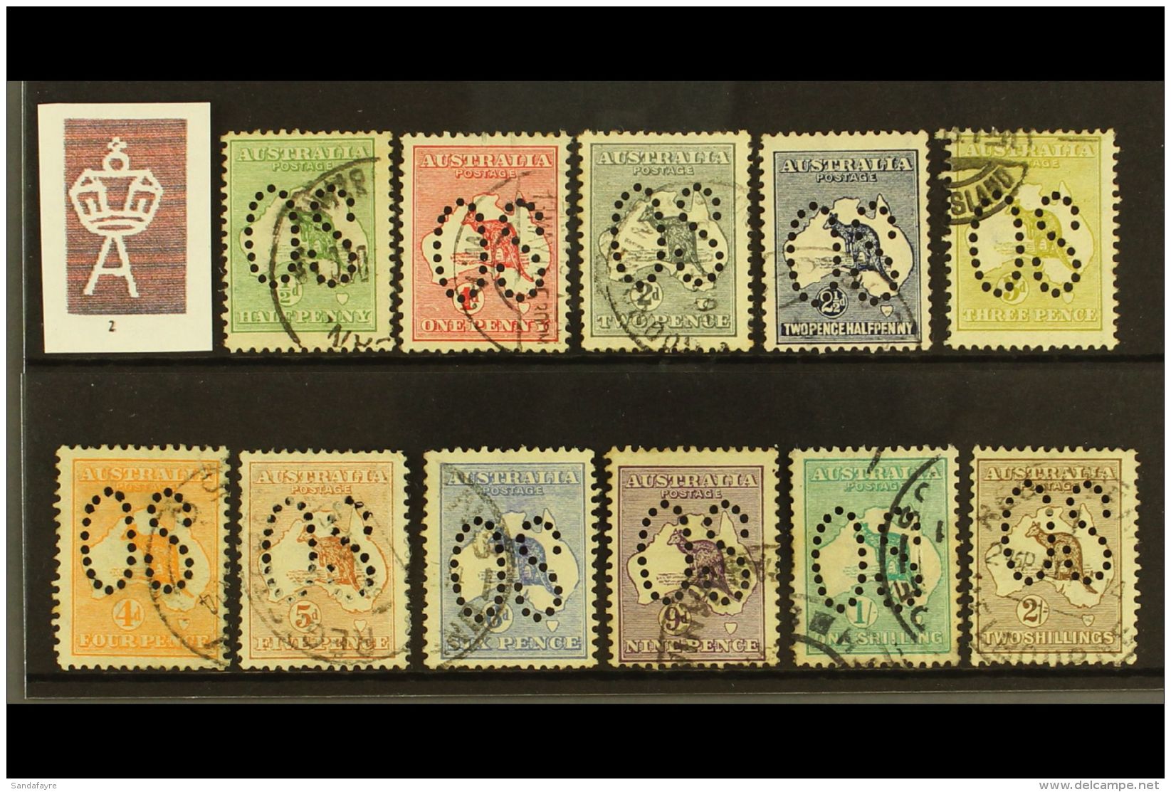 OFFICIALS 1913 USED KANGAROO Set To 2s, SG O1/O11, Good To Fine Used (11 Stamps) For More Images, Please Visit... - Andere & Zonder Classificatie