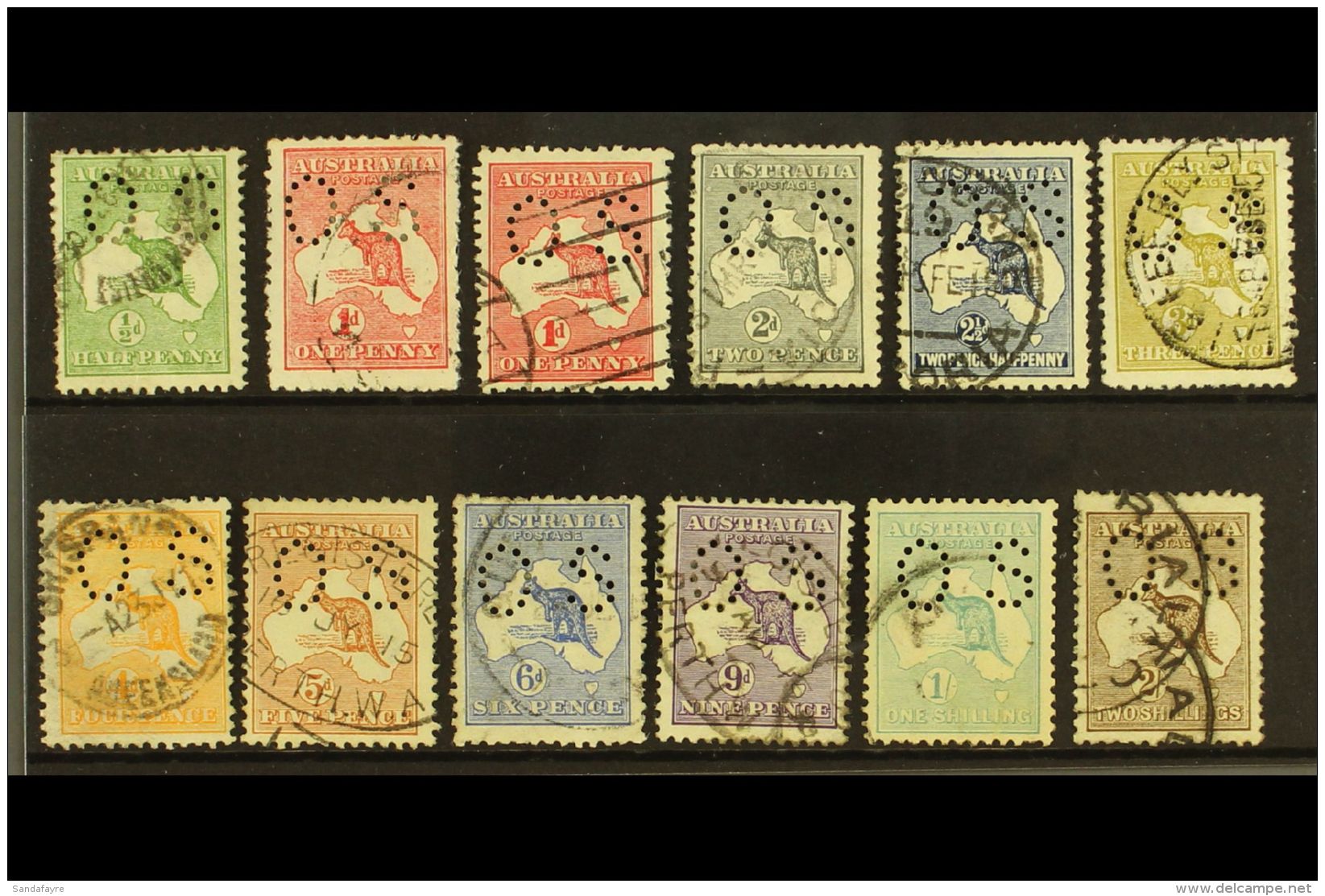 OFFICIALS 1914 USED KANGAROO Set To 2s, SG O16/O26, Good To Fine Used (12 Stamps) For More Images, Please Visit... - Sonstige & Ohne Zuordnung