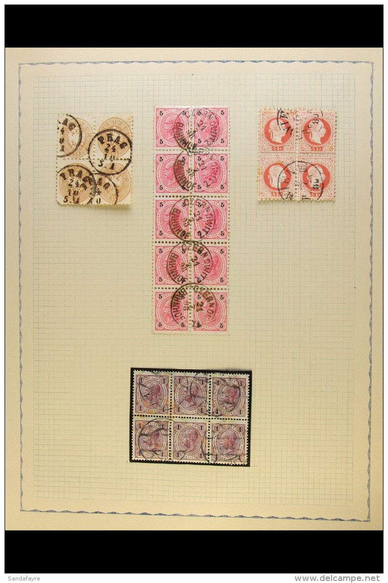 1863-1937 USED BLOCKS OF FOUR. A Collection Of Virtually All Different Used BLOCKS Of 4 On Leaves, Some Mint And A... - Autres & Non Classés