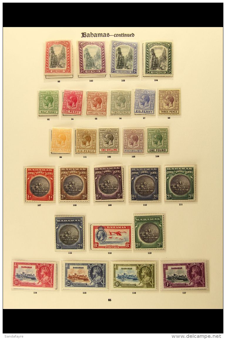 1920-35 COMPLETE BASIC RUN From 1920 Peace Celebration Set To 1935 Silver Jubilee Set And 8d Flamingos, SG 106/45,... - Andere & Zonder Classificatie