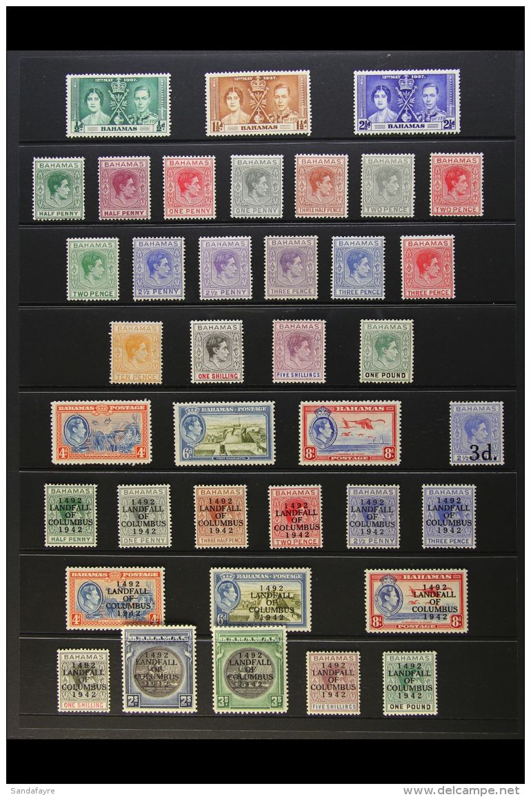 1937-49 COMPLETE MINT COLLECTION Presented On A Pair Of Stock Pages, A Complete "basic" Run From Coronation To... - Andere & Zonder Classificatie