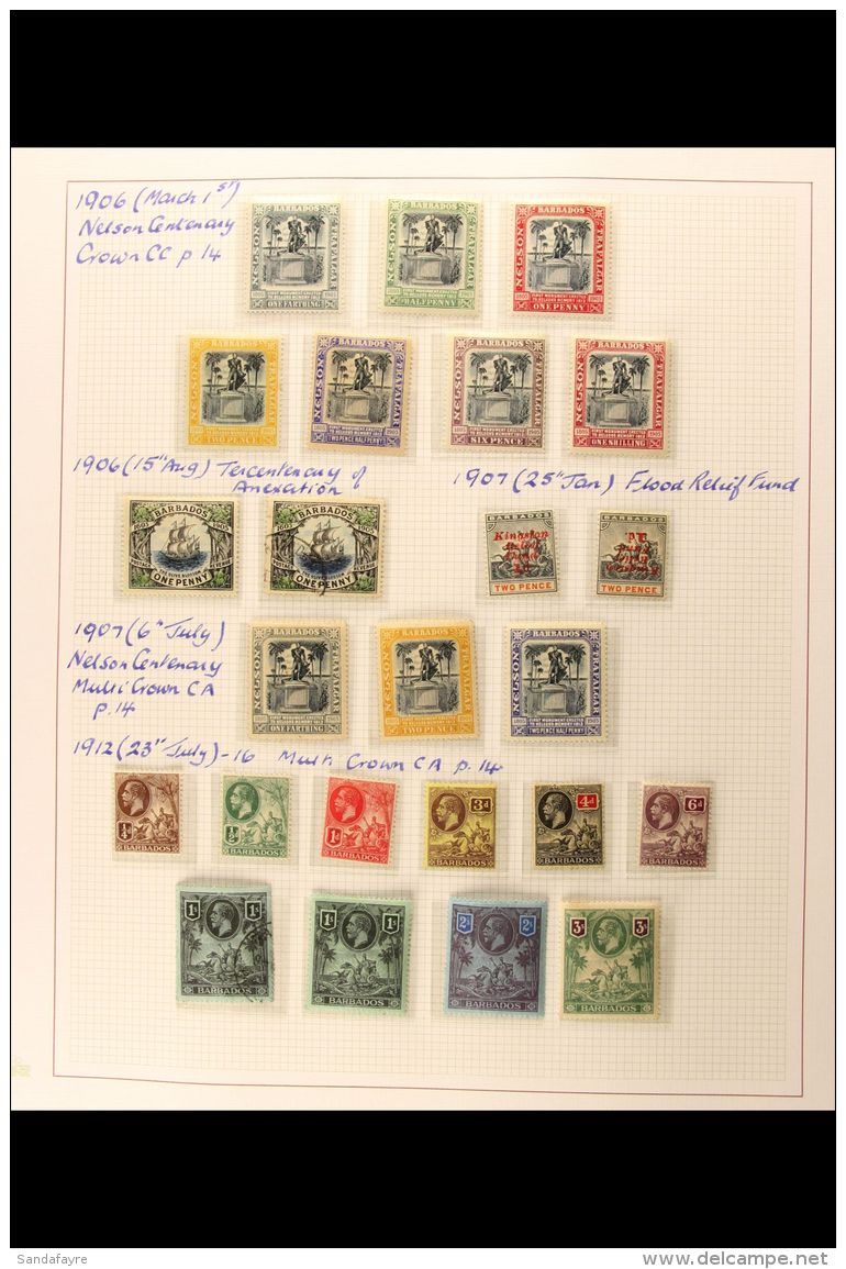 1882-1969 MINT AND USED COLLECTION On Album Pages, Includes 1882-86 Set To 1s Used Plus 3d, 4d, And 1s Mint,... - Barbades (...-1966)