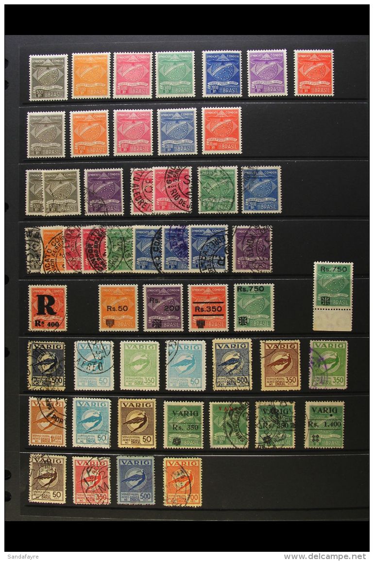 PRIVATE AIR POSTS 1927-34 Mint And Used Collection Which Includes CONDOR 1927 First Issue Set Of 7 Mint Plus 5... - Other & Unclassified