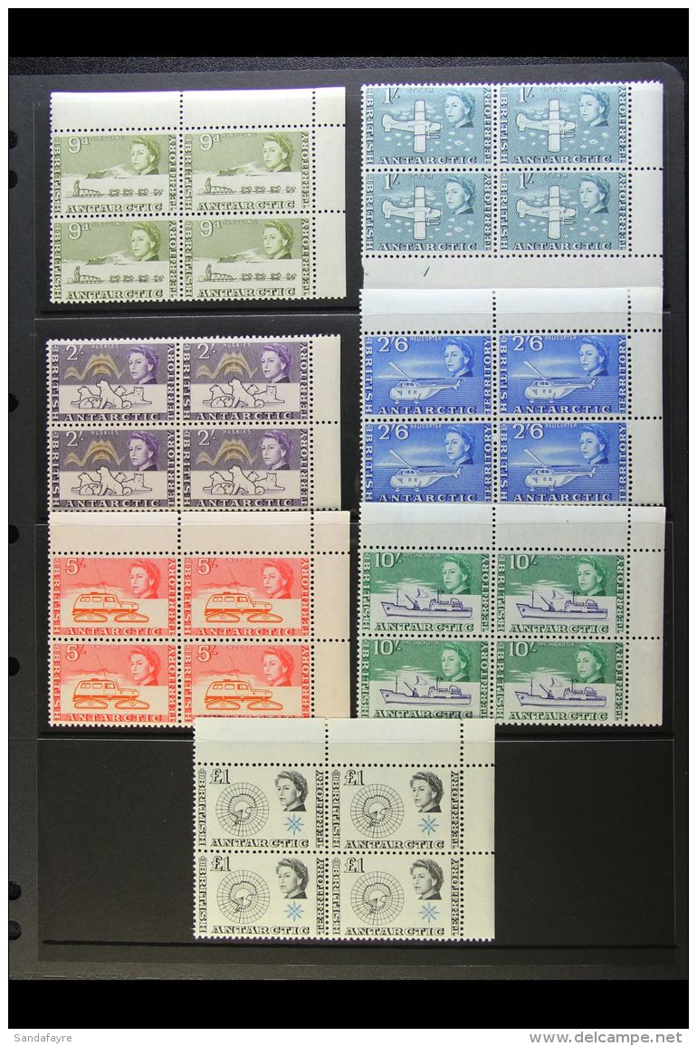 1963 Definitives Original Complete Set, SG 1/15,  In Never Hinged Mint BLOCKS OF FOUR. Lovely! (15 Blocks = 60... - Andere & Zonder Classificatie