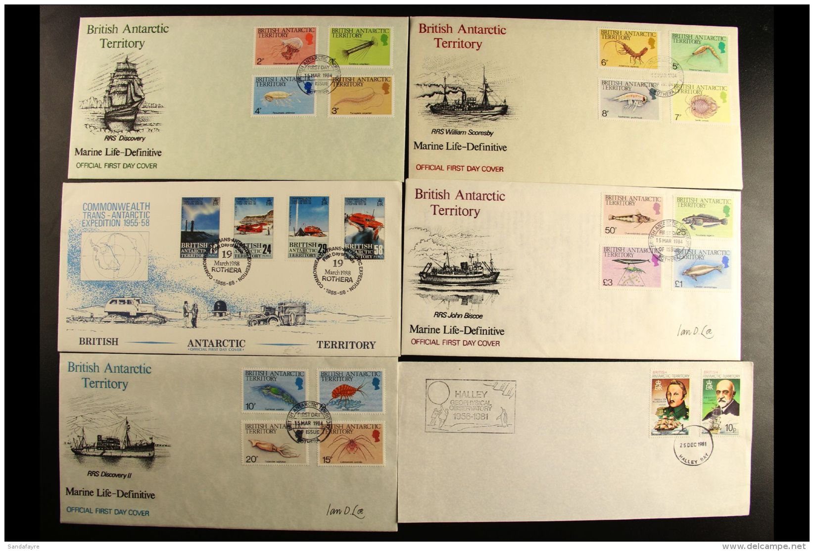 1967-96 COVERS COLLECTION Includes 1984 Marine Life Set On Sets Of Covers (x2, One Set With Addressee Written On),... - Autres & Non Classés