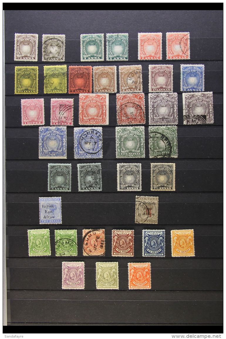 1890-1901 OLD TIME COLLECTION. A Mint &amp; Used Collection, Presented On A Stock Page. Includes 1890 "Light &amp;... - British East Africa