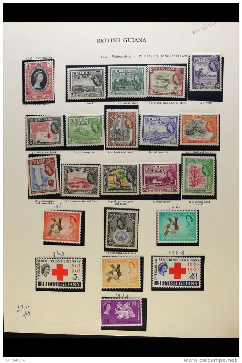 1953-1966 COMPLETE Never Hinged Mint &amp; Very Fine Mint Complete Run From Coronation To Independence, SG... - British Guiana (...-1966)