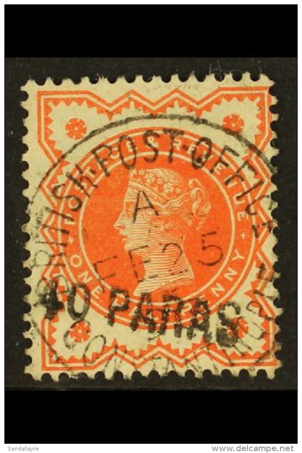 1893 40p On &frac12;d Vermillion, SG 7, Fine Cds Used For More Images, Please Visit... - Britisch-Levant