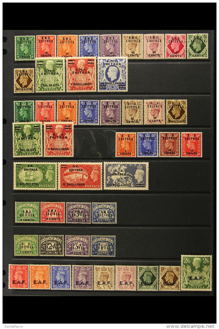 1942-1951 FINE MINT COLLECTION On Stock Pages, All Different, Inc ERITREA 1948-49 Set Mostly NHM, 1950 Most Vals... - Italian Eastern Africa
