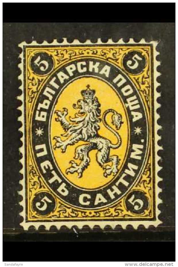 1879 5c Black &amp; Orange 'Lion', Mi 1, Very Fine Mint. Lovely &amp; Fresh. For More Images, Please Visit... - Sonstige & Ohne Zuordnung