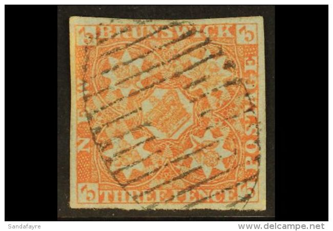 1851 3d Dull Red, SG 2, Very Fine Used With Large Margins All Round But Trace Of Thin In Top Margin. For More... - Andere & Zonder Classificatie