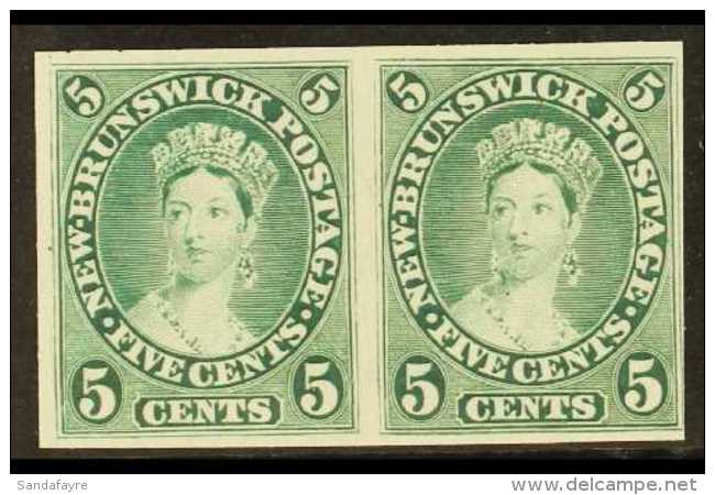 1860 5c Green PLATE PROOF PAIR On India Paper. Stunning (pair) For More Images, Please Visit... - Other & Unclassified