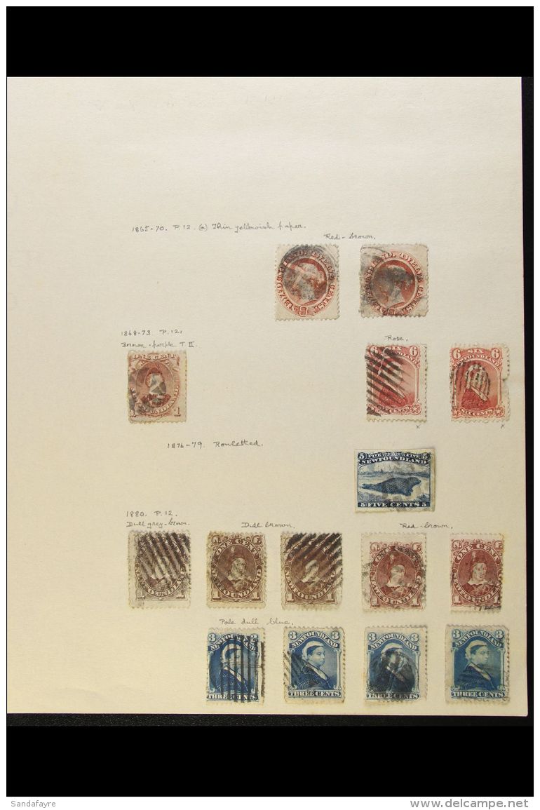 1865-1919 MOSTLY USED COLLECTION With Many Shades On Pages, Inc 1865-70 12c (x2) Used, 1868-73 1c Used, 1880-82... - Other & Unclassified