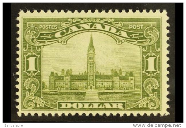 1928-29 $1 Olive-green "Parliament Buildings", SG 285, Very Fine Mint. For More Images, Please Visit... - Autres & Non Classés