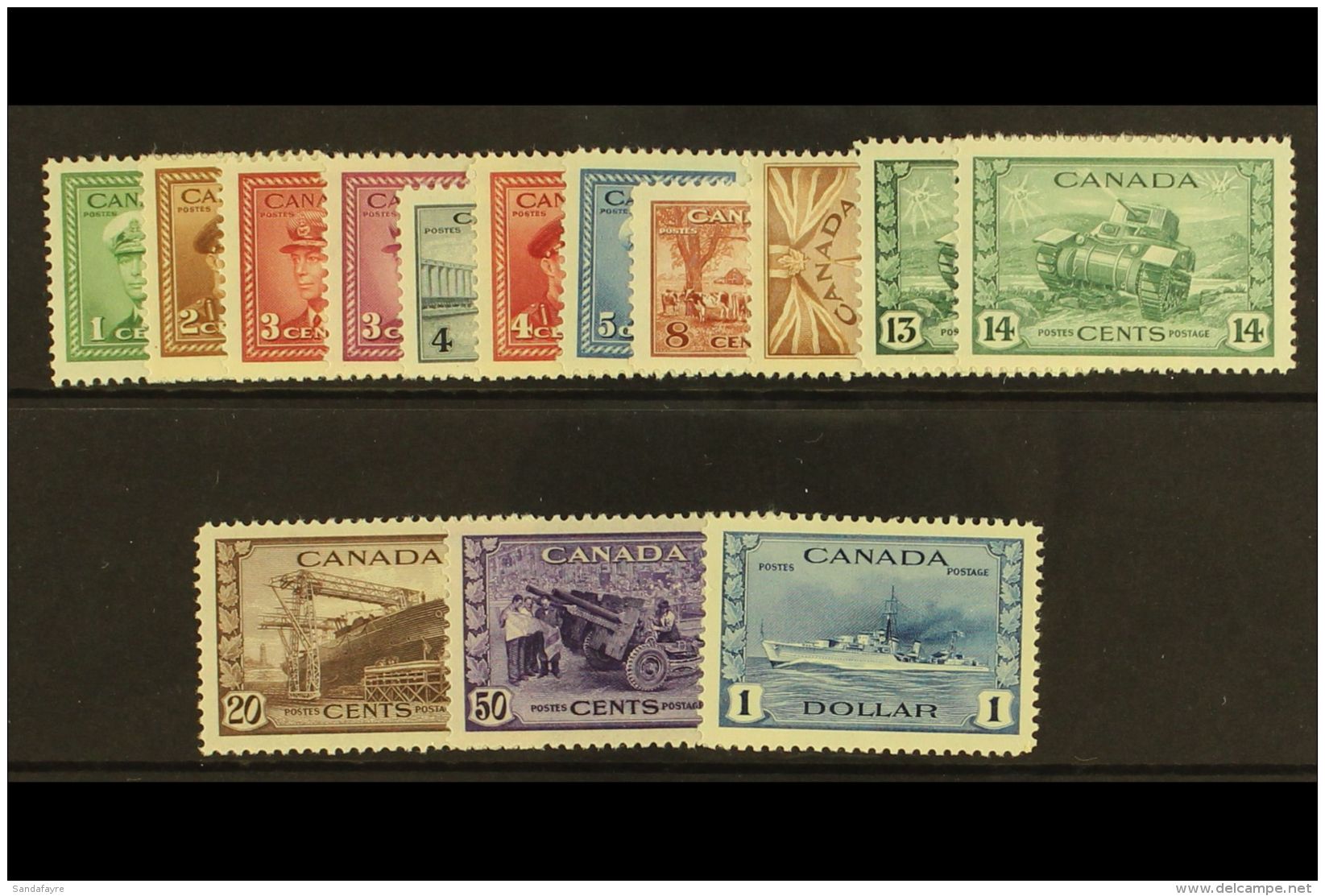 1942 War Effort Set Complete, SG 375/88, Very Fine Mint. (14 Stamps) For More Images, Please Visit... - Andere & Zonder Classificatie