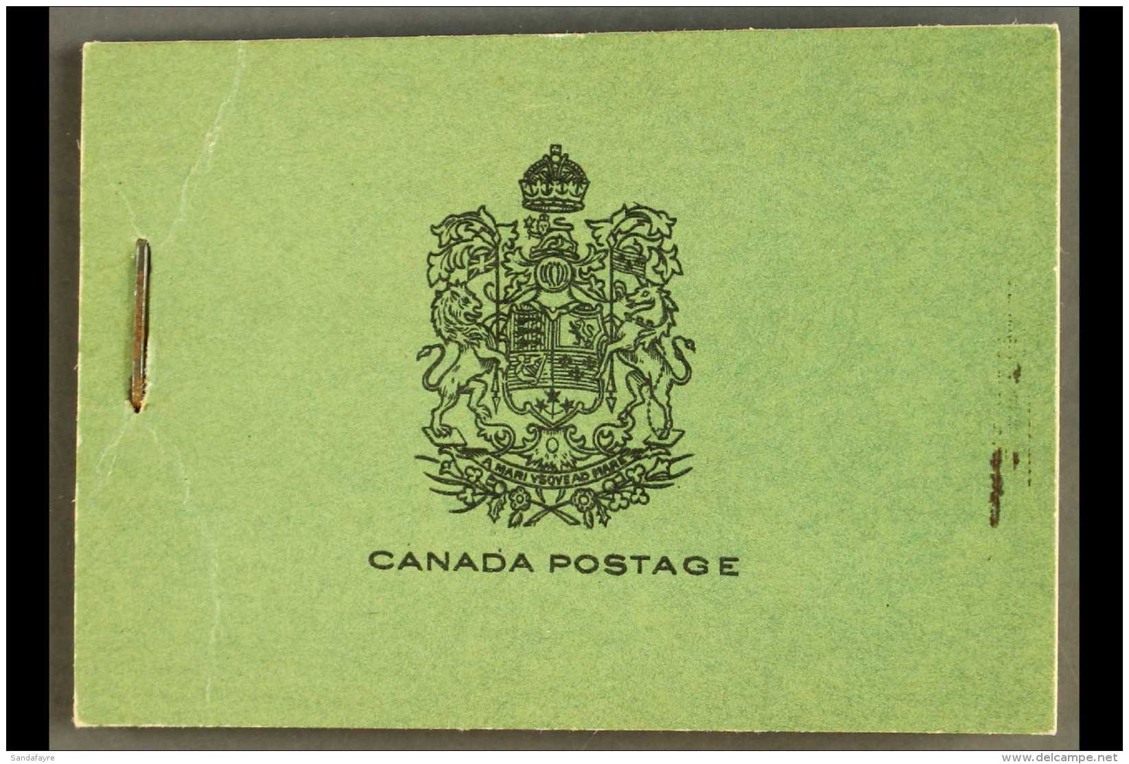 BOOKLETS 1933-34 Black On Green Cover 25c Booklet With English Text, SG SB23, Complete. For More Images, Please... - Andere & Zonder Classificatie