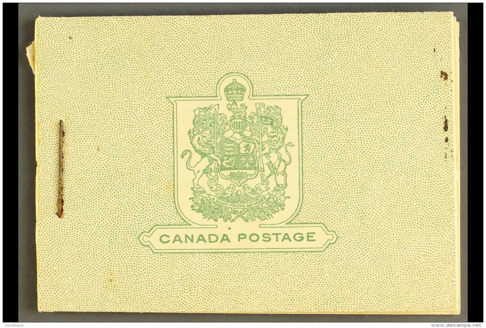 BOOKLETS 1935 Green On White Cover 25c Booklet With English Text, SG SB26, Complete. For More Images, Please Visit... - Andere & Zonder Classificatie