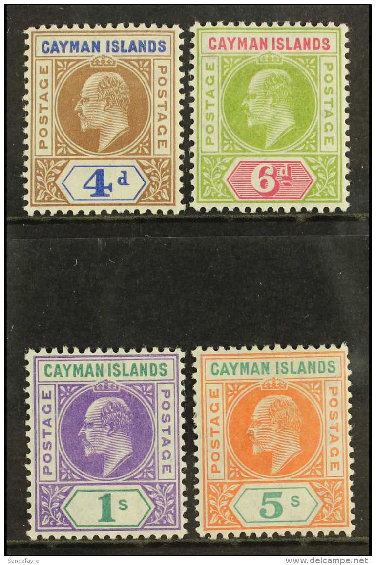 1907 4d, 6d, 1s, And 5s Complete Definitive Set, SG 13/16, Fine Mint. (4 Stamps) For More Images, Please Visit... - Kaimaninseln