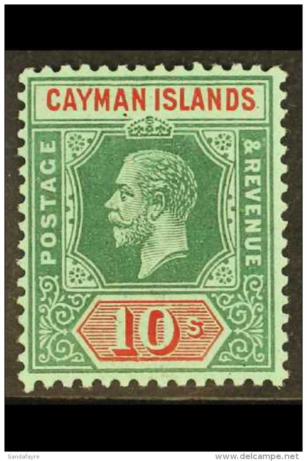 1919-20 10s Deep Green And Red/green, SG 52, Very Fine Mint. For More Images, Please Visit... - Iles Caïmans