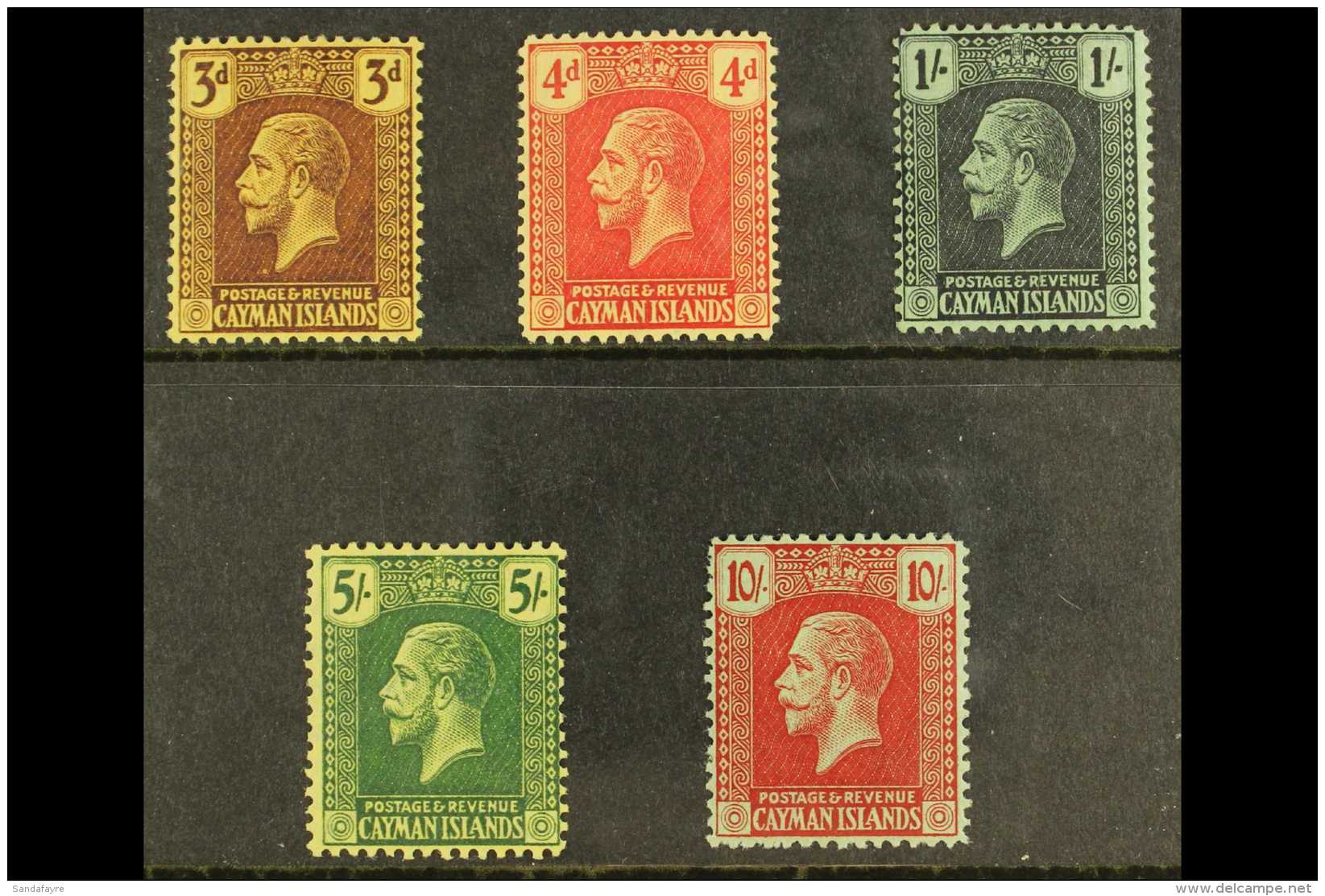 1924-26 Wmk Multi Crown CA Complete Set, SG 60/67, Very Fine Mint. (5 Stamps) For More Images, Please Visit... - Cayman Islands