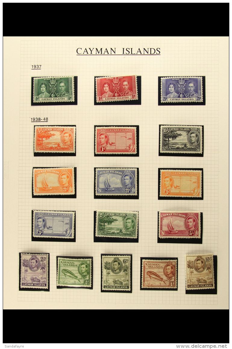 1937-52 KGVI MINT COLLECTION In Mounts On Album Pages. A Complete "basic" Collection  Of Sets, SG 112/147. Lovely... - Kaimaninseln