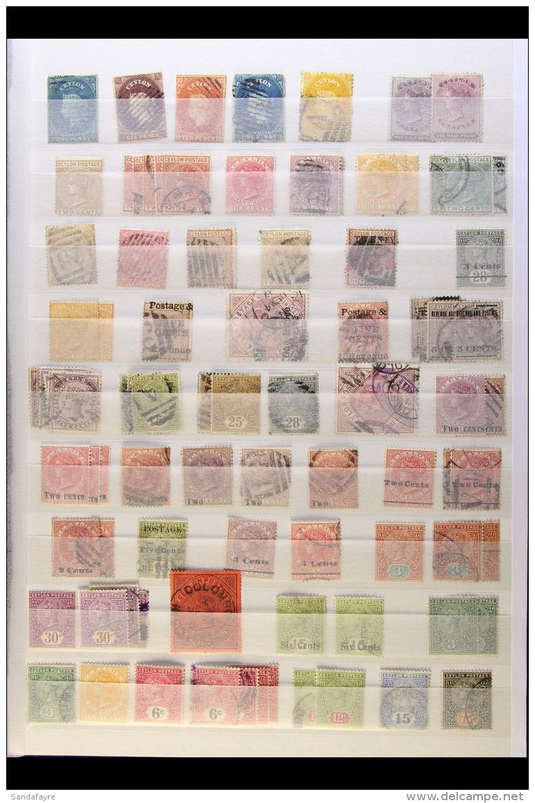 1857-1961 POWERFUL MINT AND USED Ranges On Stockleaves. Note Early Imperfs To 10d Used And Perfs To 10d (2) Used;... - Ceylon (...-1947)