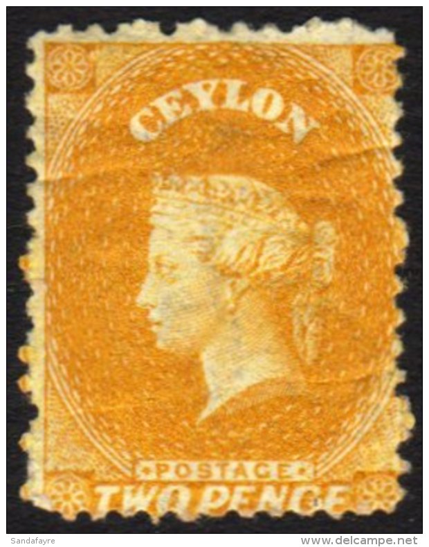 1867 2d Ochre, Wmk "Small" CC, Perf 12&frac12;, "Wmk Reversed", SG 64ax, Fine And Fresh Mint, Some Gum Wrinkling.... - Ceylan (...-1947)