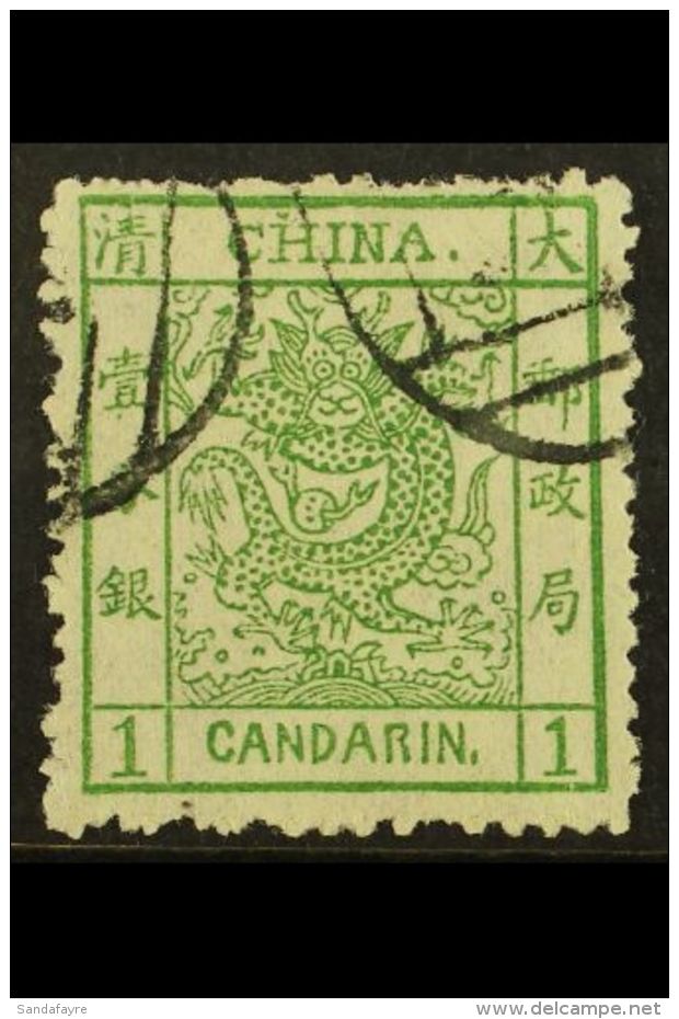 1878 1ca Green Large Dragon On Thin Paper, SG 1, Very Finely Used With Some Roughish Perfs. Pretty. For More... - Autres & Non Classés