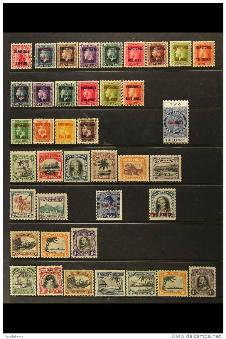 1919-1949 VERY FINE MINT COLLECTION On Stock Pages, ALL DIFFERENT, Inc 1919 Set With Most Perf Types Inc Both 1s,... - Cookeilanden