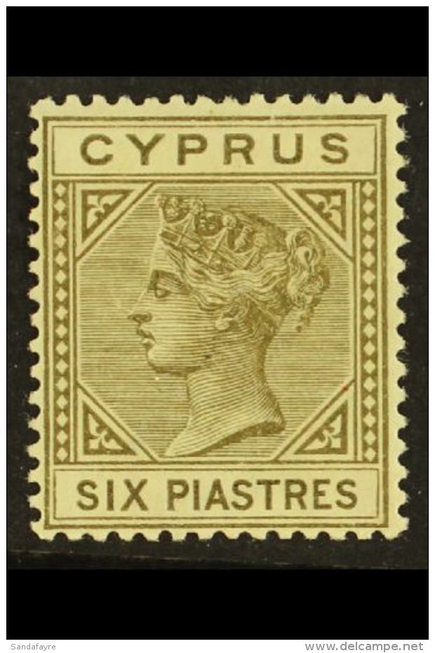 1882-86 6pi Olive-grey, Die I, Watermark Crown CA, SG 21, Fine Mint. For More Images, Please Visit... - Andere & Zonder Classificatie