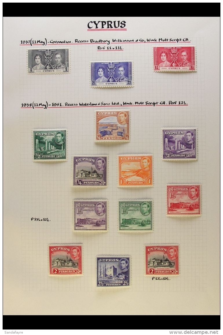 1937-1951 KGVI COMPLETE A Beautifully Written Up Complete "Basic" Collection On Pages With Additional 1938-51 2pi... - Other & Unclassified