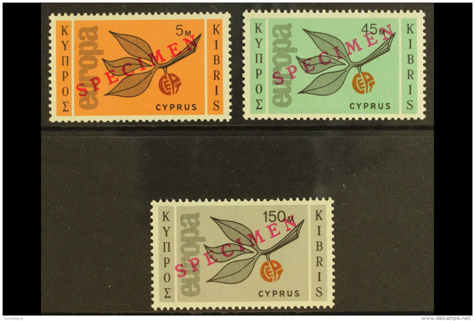 SPECIMENS 1965 Europa Set Overprinted "SPECIMEN," As SG 267/9, Never Hinged Mint (3). For More Images, Please... - Other & Unclassified