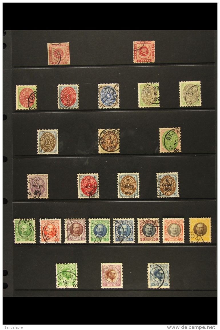 1866-1915 A Valuable Very Fine Used Collection On A Stock Page. Inc 1866 3c Imperf Carmine-rose To 1915 Christian... - Dänisch-Westindien